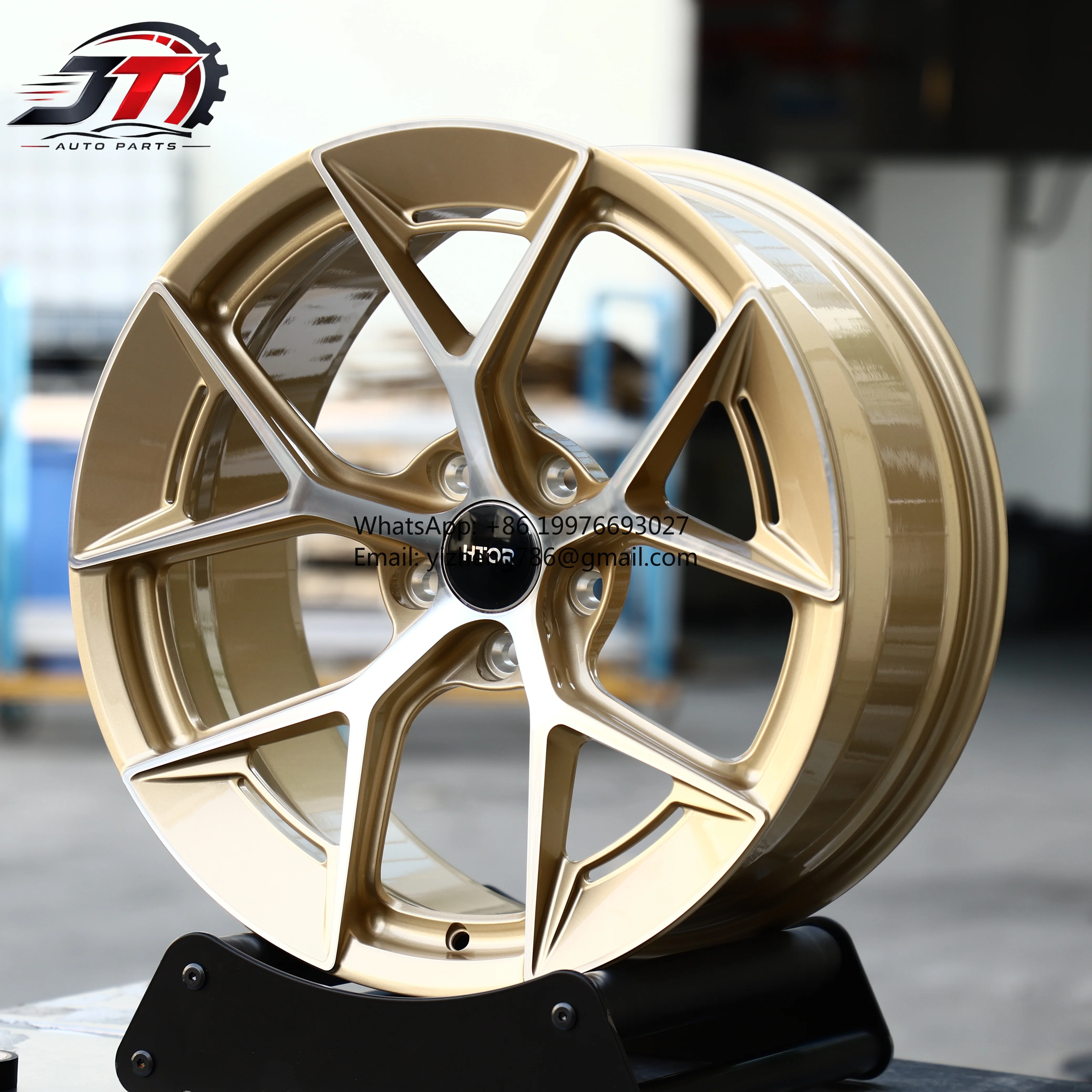 JT Custom Car Rims 17 18 19 20 21 22 Inch 5x112 Gloss Gold with Machine Face Aluminium Alloy Wheels For 330e For X2 For M5 For X