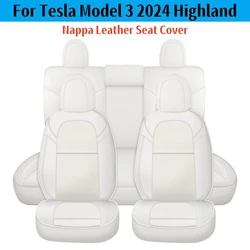 Napa Leather Seat Covers For Tesla Model 3 2024 Highland Breathable Seat Protector Replacement Full Cover All Season Protection