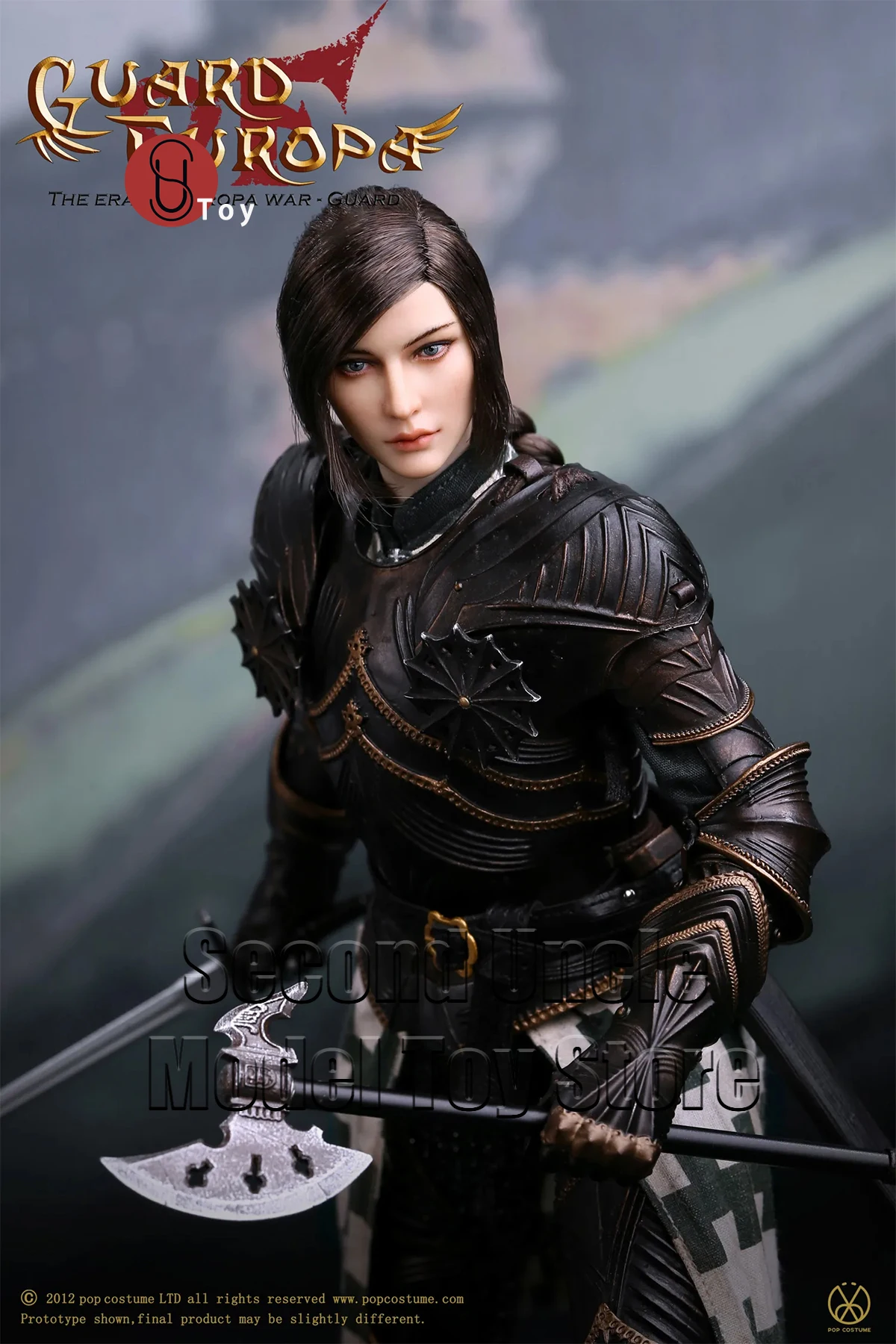 

POPTOYS ALS017 1/6 The Era of Europa War Gothic Knight Black Armour Version 12'' Female Soldier Action Figure Full Set Model Toy