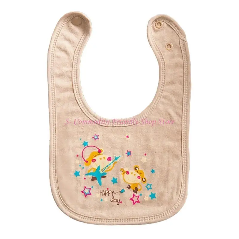 

85AE Soft Double Layers Natural Cotton Saliva Towel Baby Newborn Feeding Bib Scarf