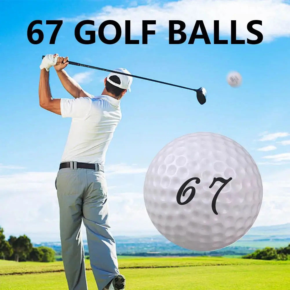 1 قطعة كرات الغولف الممارسة 67-مطبوعة هدايا الغولف لطيف مضحك كرة جولف هدية الرياضة في الهواء الطلق ممارسة كرة جولف لوازم الغولف