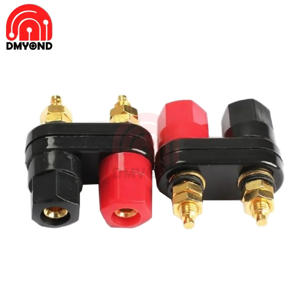 5Pcs/1Pc Banana plugs Couple Terminals Red Black Connector Amplifier Terminal Binding Post Banana Speaker Plug Jack 34mm*40mm