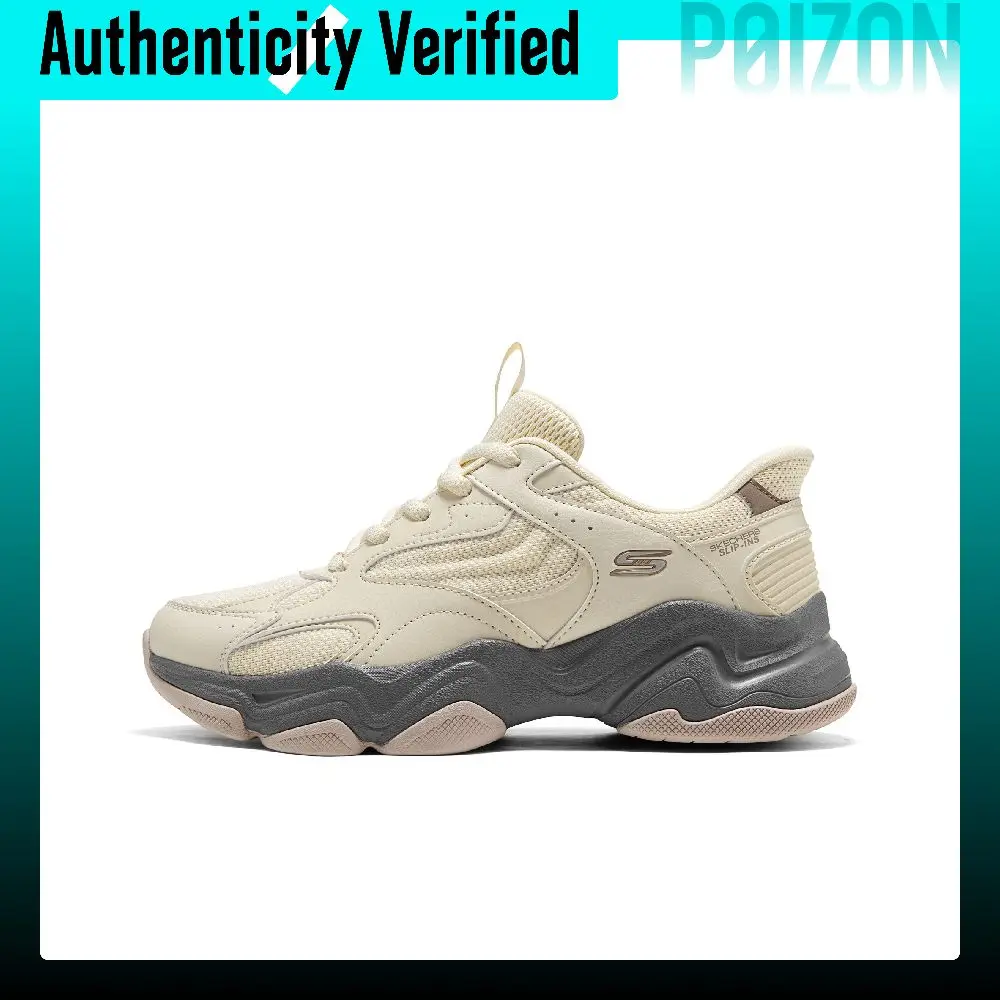 Skechers DLITES Chunky Sneakers Women's Low-top Natural/Gray 117688-NTGY