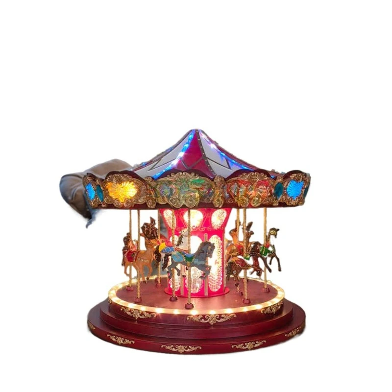 Music Christmas Carousel Light Carousel Christmas Statuette