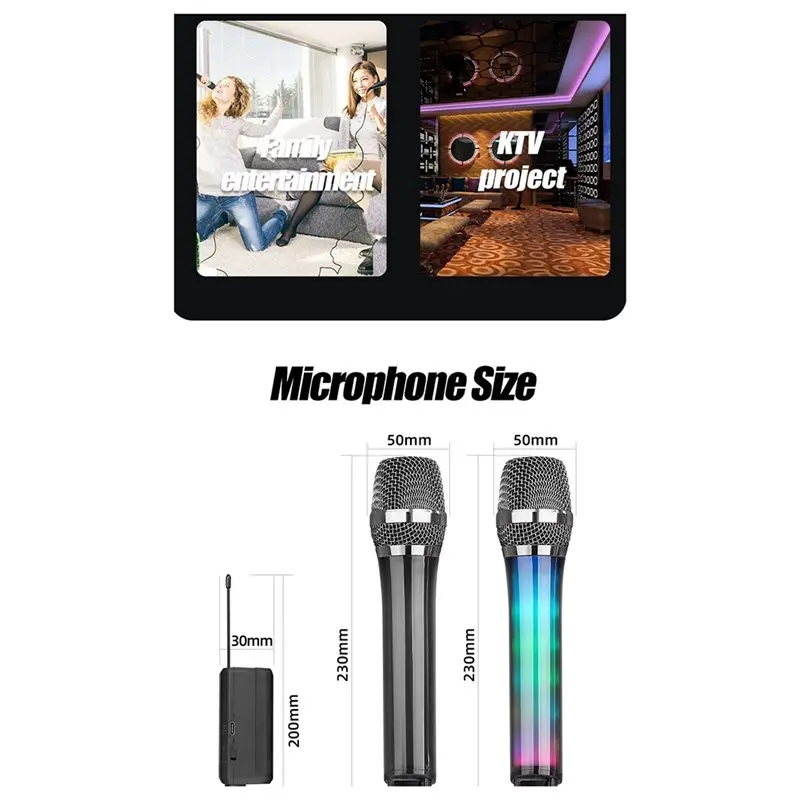 AA60 2.4G Wireless Microphone Live Broadcast Sound Card Microphone Outdoor Audio Singing Platform Mic Set