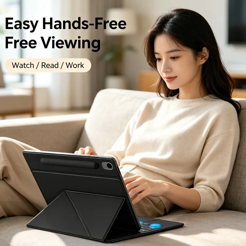 PU Leather Slim Magnetic Smart Case For Galaxy Tab S10 Ultra SM‑X920 X926B S10 FE Plus S10+Stand Shockproof Tablet Cover