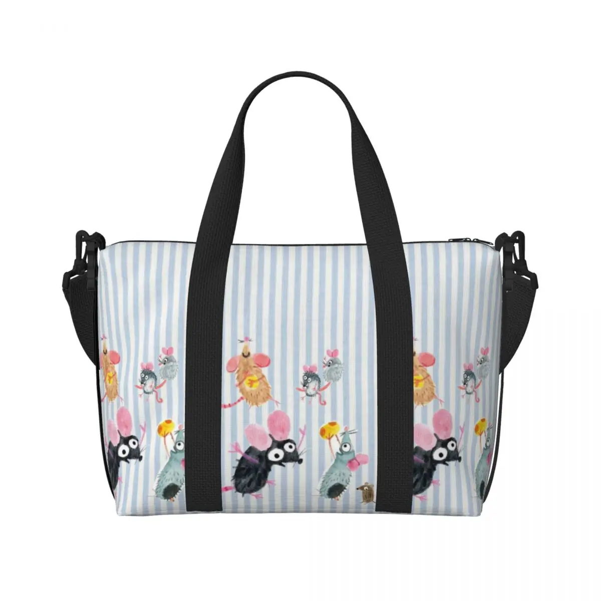 

Custom Ratatouille Wallpaper Groceries Tote Shopping Bags Women Large Capacity Gym Beach Travel Bags