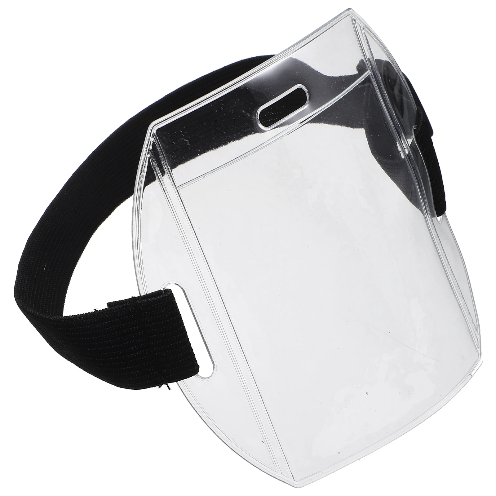 

2pcs Arm Badge Black Adjustable ID Card Holder Security Lanyard Polyester Webbing Elastic Armband Protective Cover Sleeve