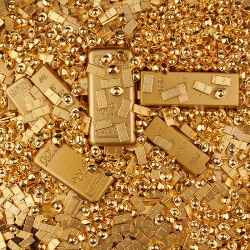 Miniaturowe złote sztabki symulacyjne, złote pestki dyni, złote ingoty, dekoracja domu, prezenty na parapetówkę, rękodzieło