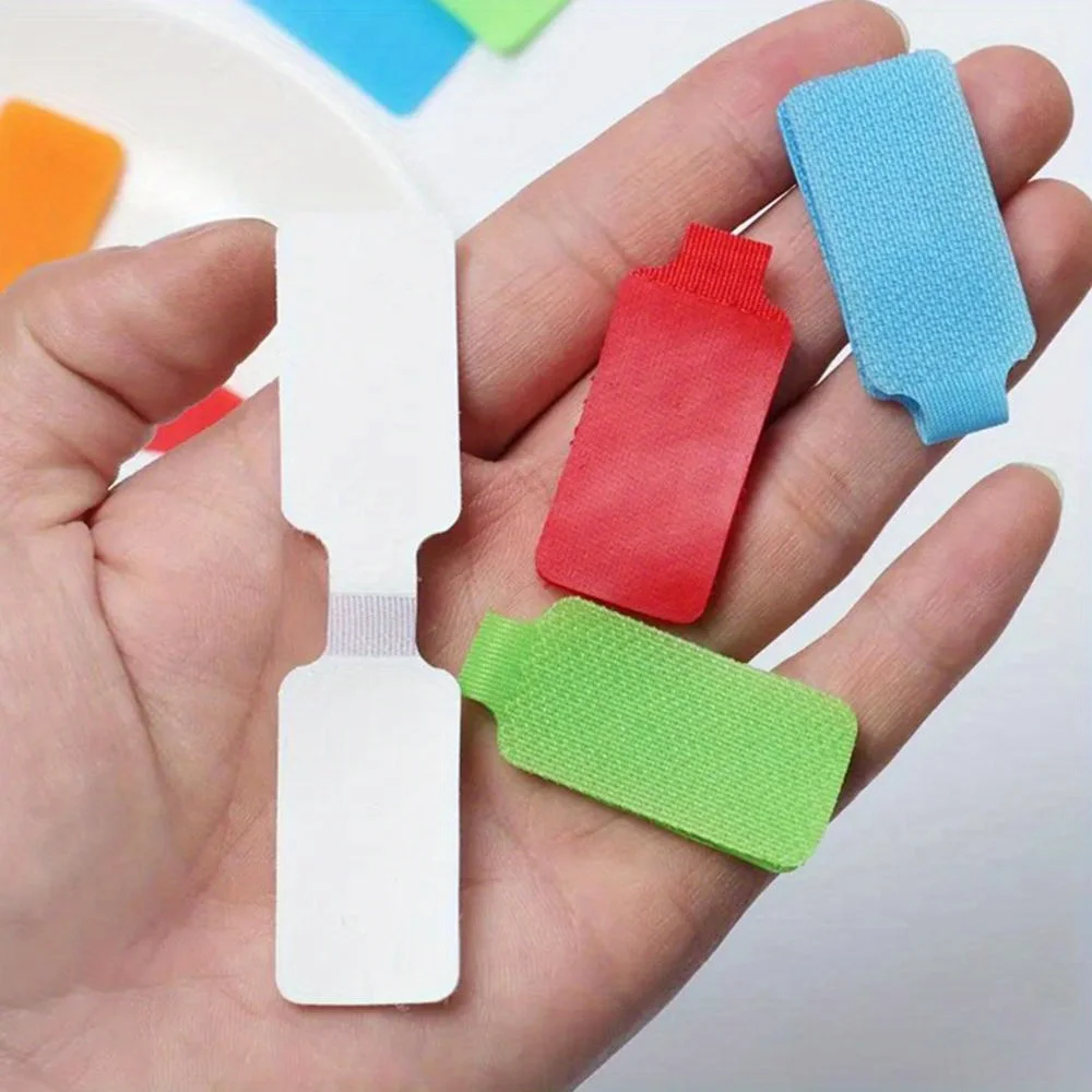 15pcs Cable Label Tape -writable, Reusable Cable Ties with Write-on Label, Wire Identifier, Classification Management