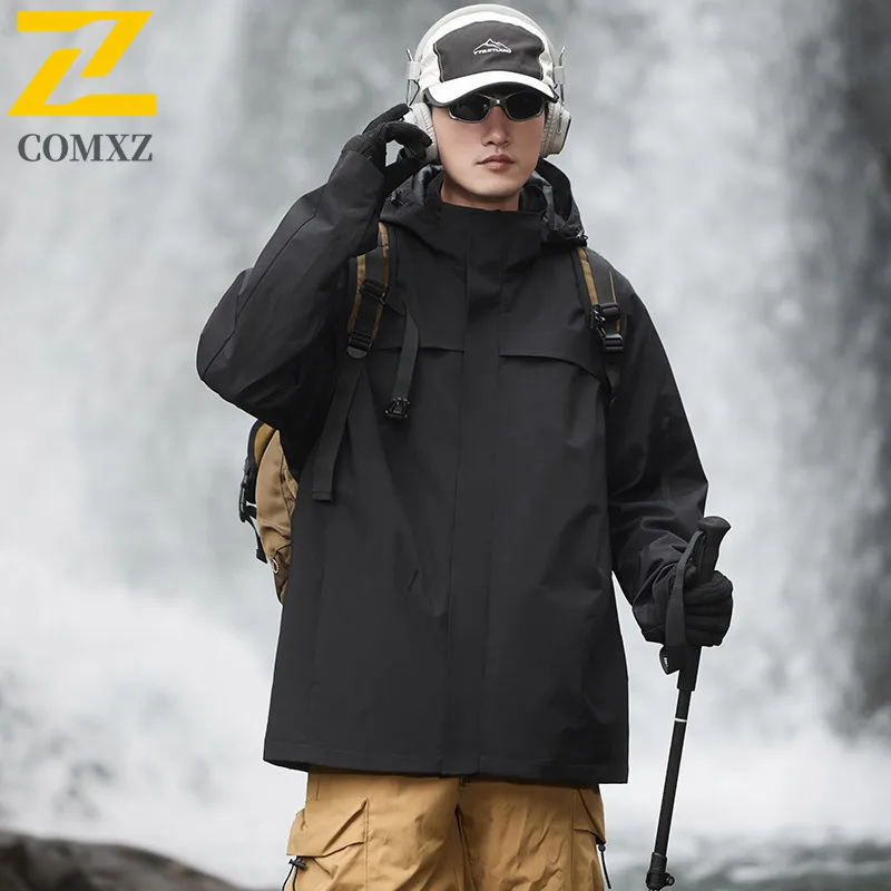 

Autumn Soft Shell Charge Jacket 2025 New Couple Outdoor Mountaineering Windproof and Waterproof Coat Fashion Men's Windbreaker