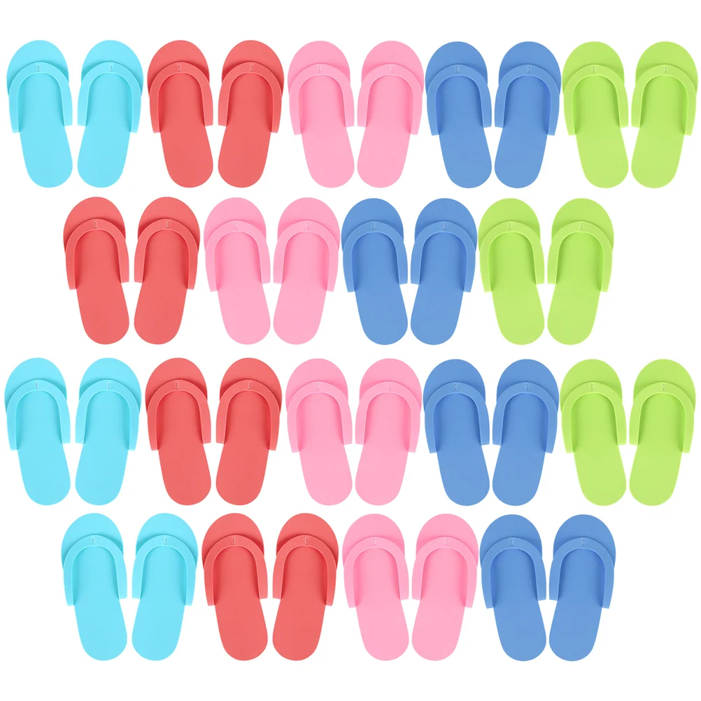 

24 Pairs Pedicure Slippers Men's Women Beach Spa Guests Eva Assembly Foam Friends Man Shoes