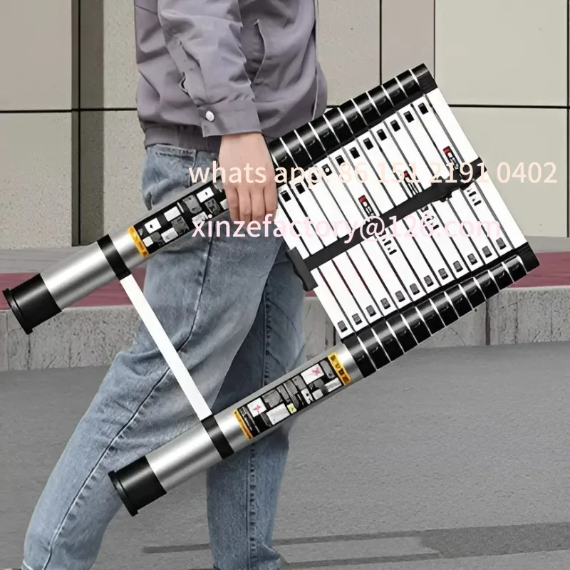 

Customizable Retractable Portable Folding Ladder Household Simple Thickened Telescopic Vertical Ladder Engineering Loft Hidden