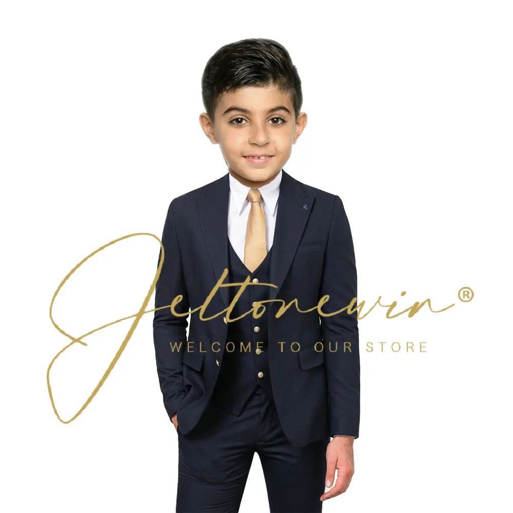 Children Elegant Wedding Suit Teenager Kids Photograph Blazer Party Performance Costume Boys Ceremony Tuxedo Dress