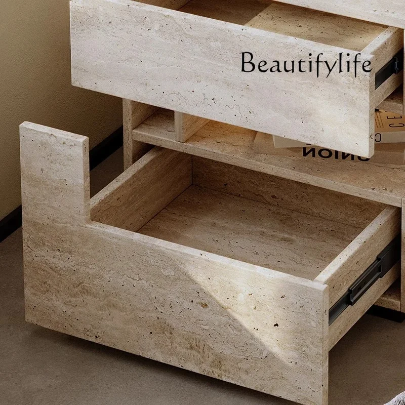 XE بيج جمالي لطاولة السرير وغرفة النوم، منظم مصمم بأدراج بسيطة، خزانة تخزين أثاث Mesita Noche