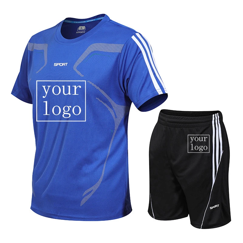 Customized Logo men's Short-sleeved Shorts For Running And Fitness Competitions,Quick-Drying And Lightweight Sports Outfit