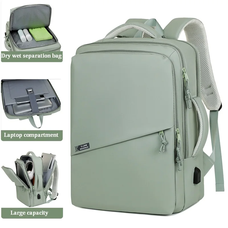 

Multi Functional Laptop Backpack Large Capacity Mochila Deportiva Dry Wet Separation Zaino Uomo Casual Business Travel Backpack