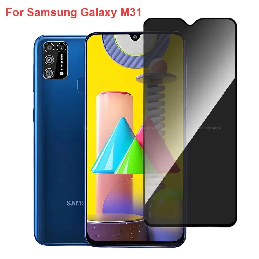 For Samsung Galaxy M31 Anti Spy Privacy Tempered Glass Protector Compatible For Galaxym31 Full Cover Screen Phone Film
