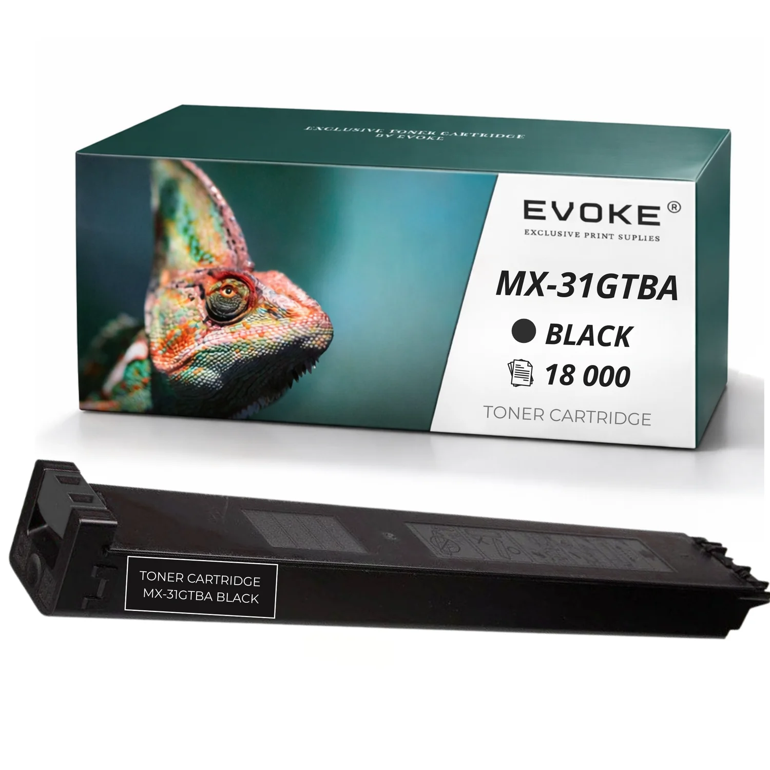 Evoke compatibele toner voor Sharp Mx31Bk Mx-31Bk Mx-31Gtba Mx31Gtba Zwart 18000 pagina's Mx-2301 Mx-2301N Mx-2600N Mx-3100N Mx-2600Nsp