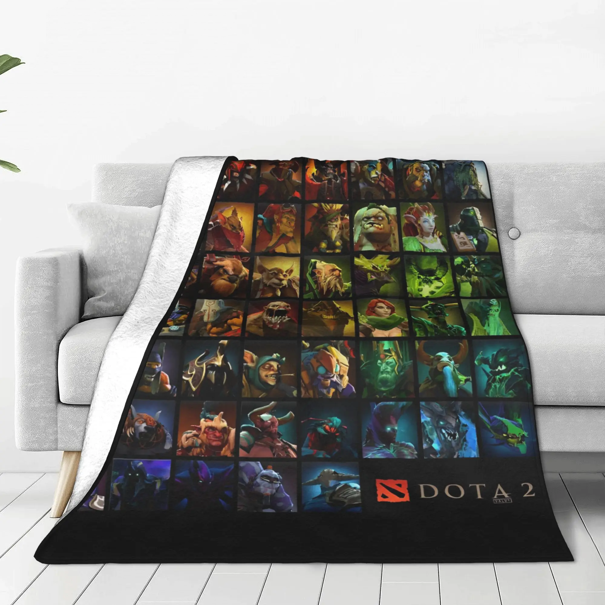 D-Dota Hero Collection Blanket Cover Velvet Hot Game Cartoon Lightweight Thin Throw Blanket Airplane Travel Bedding Rug Piece