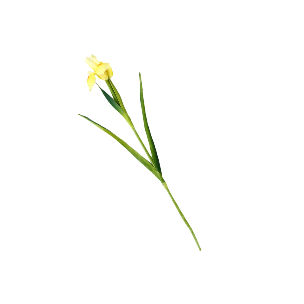 

Fake Flowers Simulated Artificial Wedding Decoration Simulation Decorate Faux Iris Yellow Office