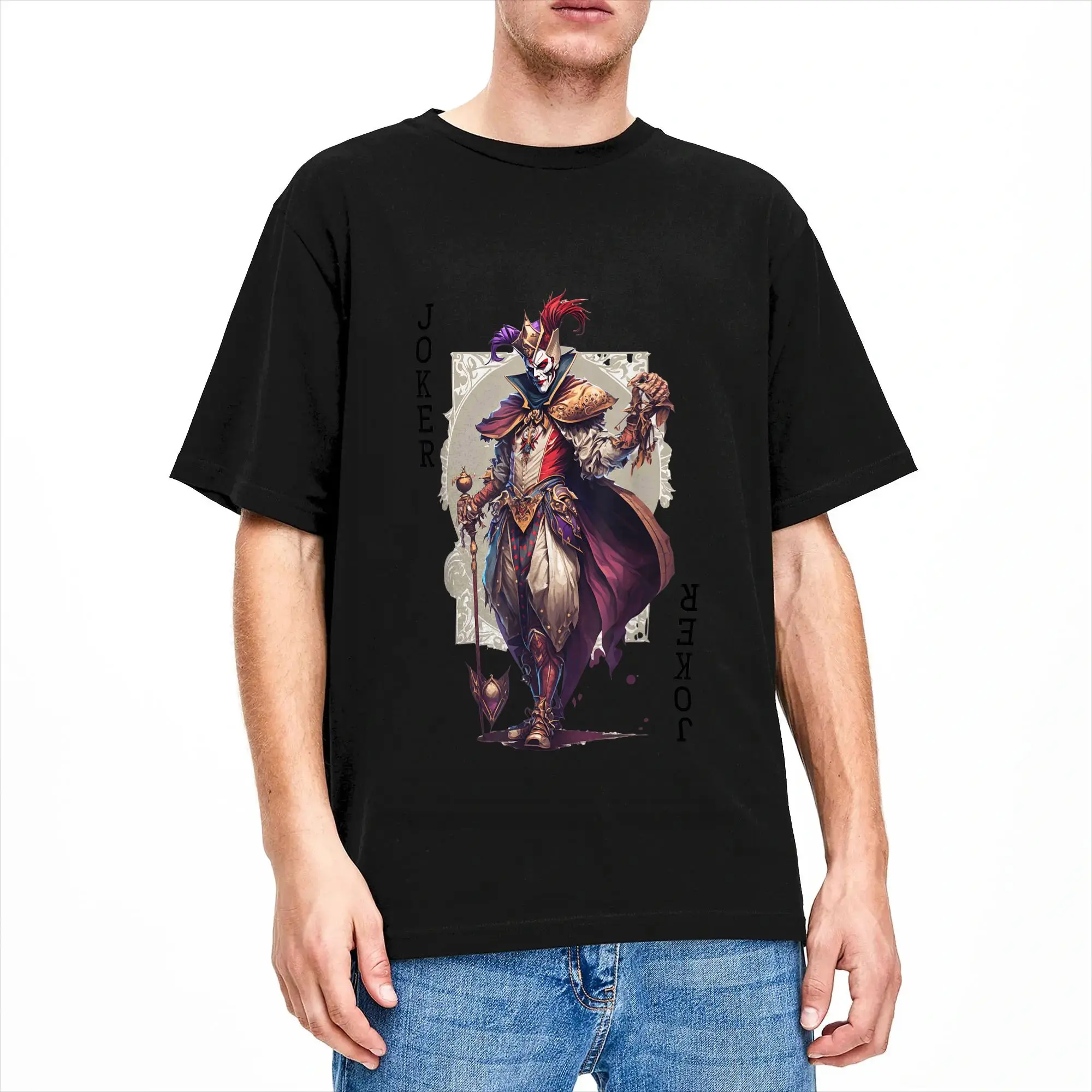 Deck of Cards Costume Joker Playing Card Costume  T Shirt Beach  Cotton T-Shirts For Men's Pattern Tee Shirt Short-Sleeved Tees