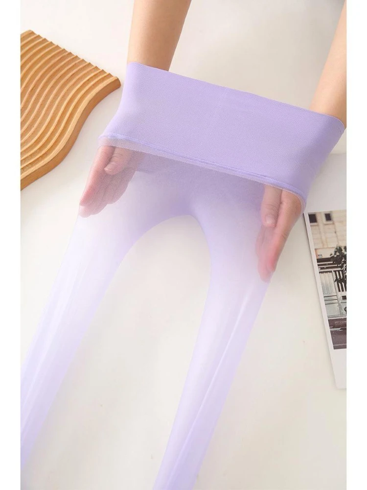 سلس 5D رقيقة جدا جوارب طويلة مثير المرأة ضيق النفط لامعة تخزين شفافة تنفس المسيل للدموع المقاومة جوارب طويلة كلوبوير