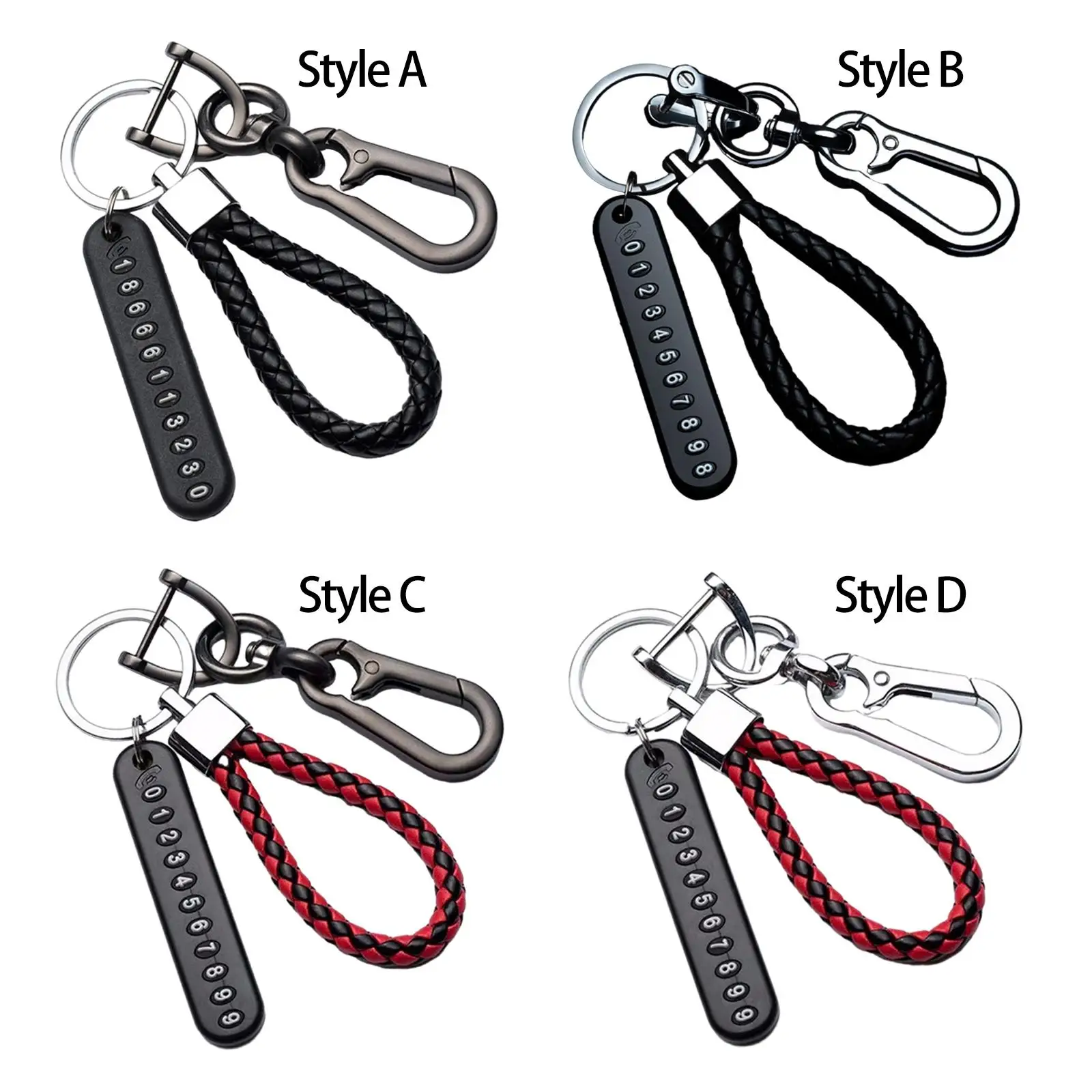 Car Keychain Detachable with Rotatable Snap Swivel Universal Gift DIY Easy to Install Car Accessories Keyring for Women Men