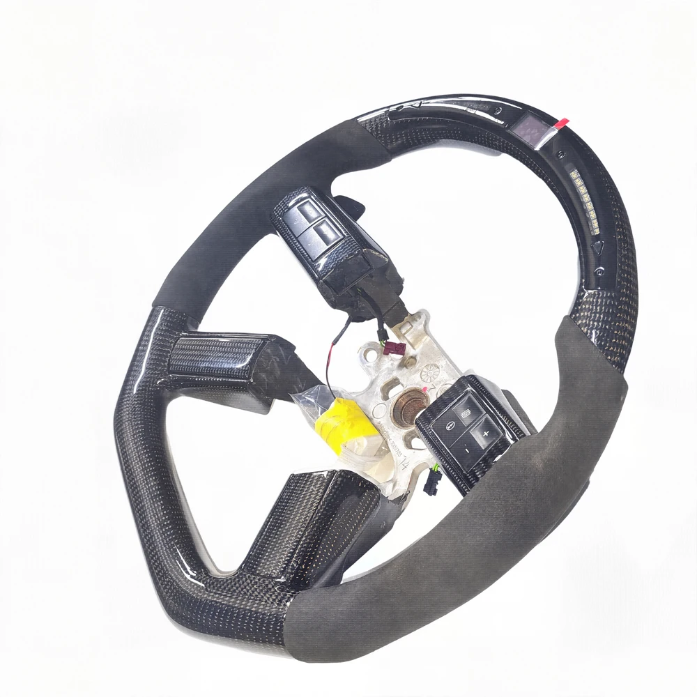 

For Dodge Chrysler 300 C SRT8 Charger Challenger 2005-2010 Leather Steering Wheel Car Interior Accessories Carbon Fiber