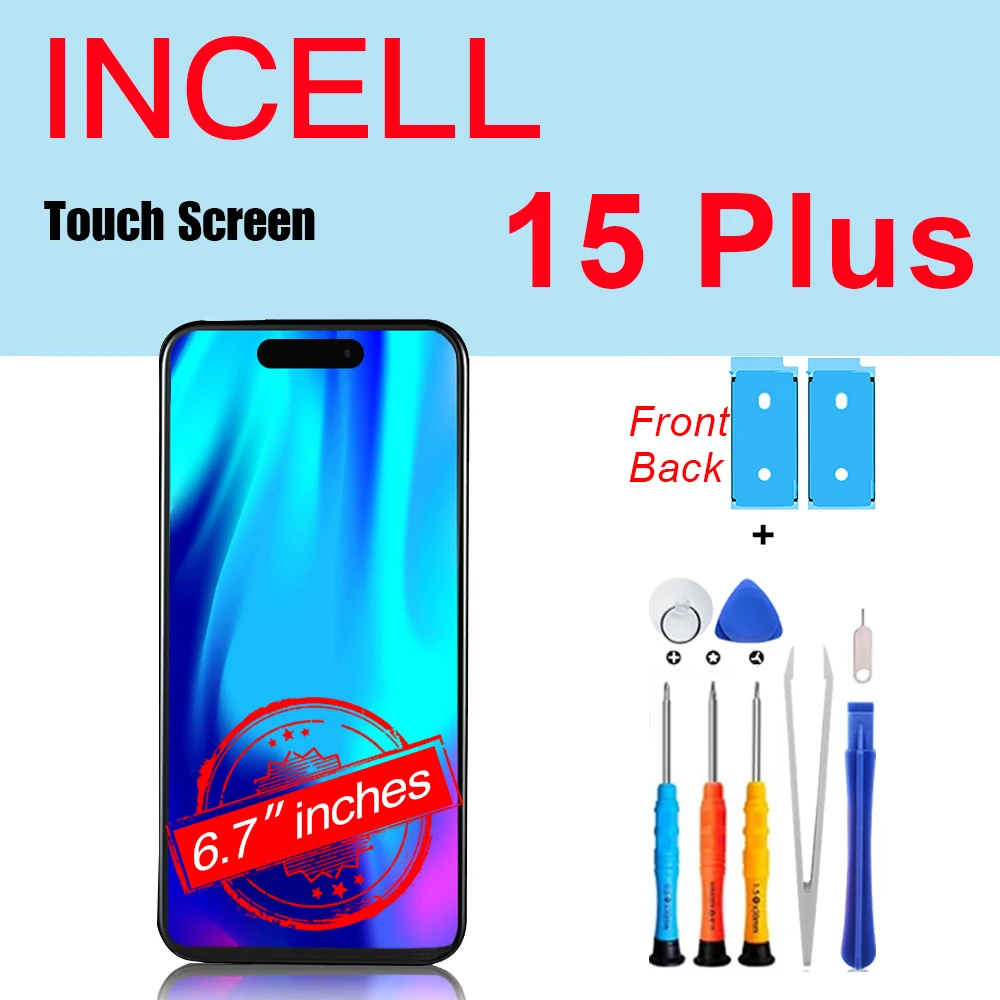PINZHENG Hoge Kwaliteit Scherm INCELL LCD OLED Voor iPhone 14 Pro 15 Plus 13 Pro Max Displays Voor iPhone vervanging Met Gereedschap