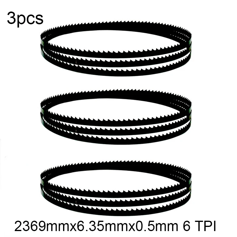 

2369mm Band Saw Blades 2369mmx6.35mmx0.5mm 6 TPI for Wood Cutting 3pcs
