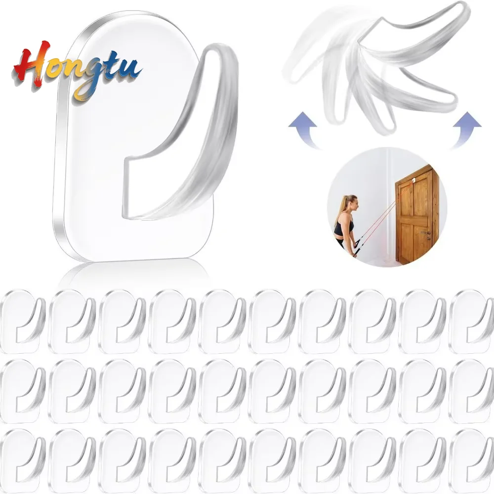 

10-piece simple mini sticky hooks. Waterproof, no-punch. For car, home (living room, classroom, bathroom, bedroom, behind doors)