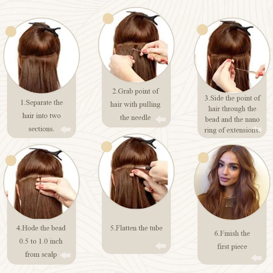 Lange Rechte Nano Ringen Human Hair Extensions Pre Bonded Remy Nano Ringen I Tip Haar Micros Kralen Microlinks Menselijk Haar Bundels