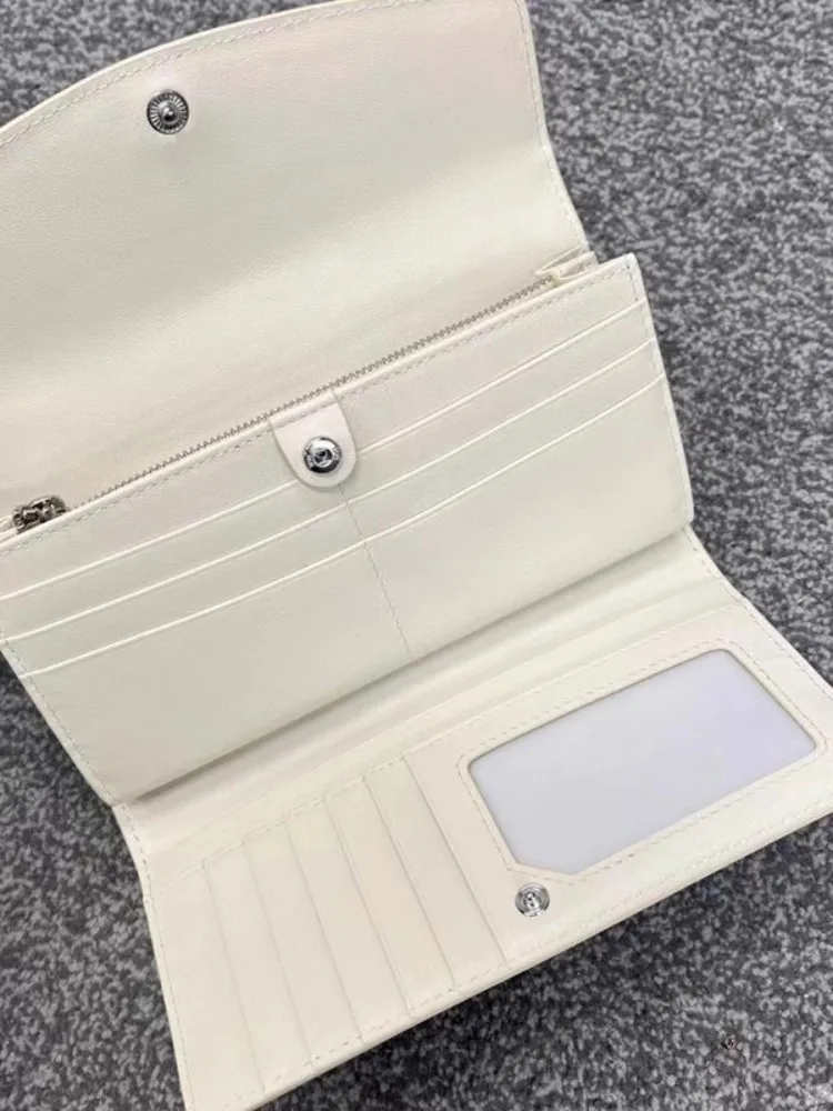 Ladies Luxury Crocodile Skin Genuine Leather Wallet High Capacity Long Purse Flap Fashion Party Clutch Bag Women Card Holder