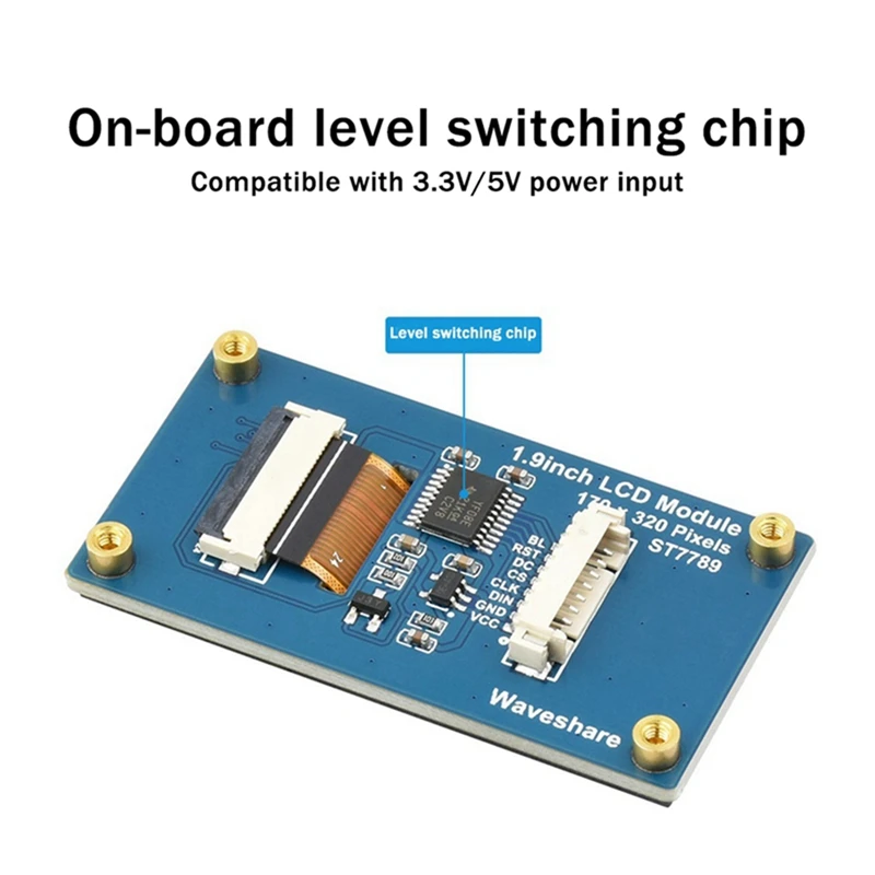 Waveshare 1 Set LCD Display 170X320 Pixels SPI Interface 262K Color Screen For Raspberry Pi/Arduino/STM32