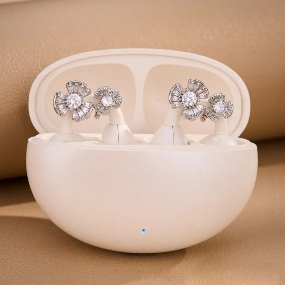 DIY Headphone Diameter Buckle Zircon Decorative Headphone Decoration Clip Removeable Easy to Install Earbud Accessories