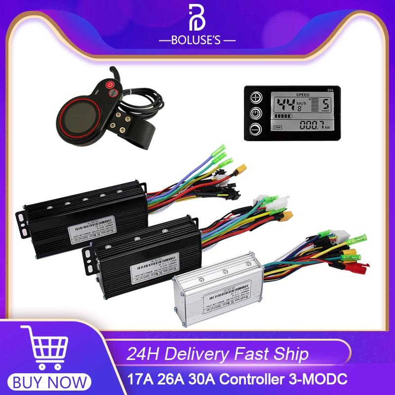 

eBike Sinewave Controller 250W~1000W V889 Display Control Panel 24V36V48V For Electric Scooter Electric Bicycle