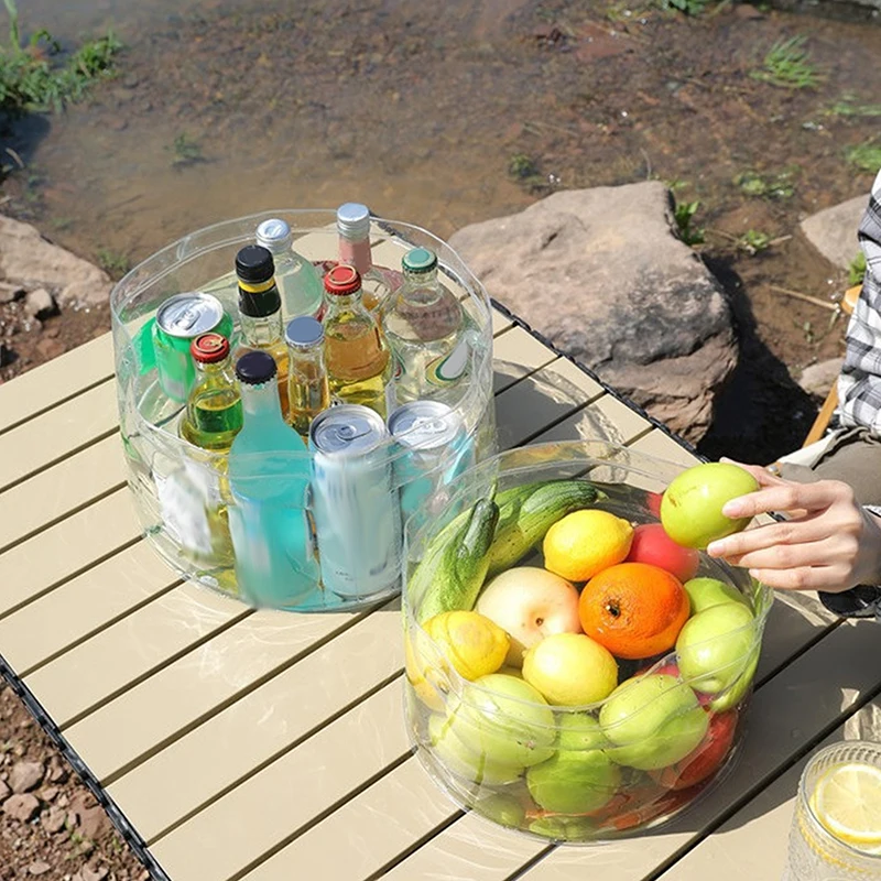 (Ce14)Foldable Transparent Buc - Food Storage Not Plastic review and price