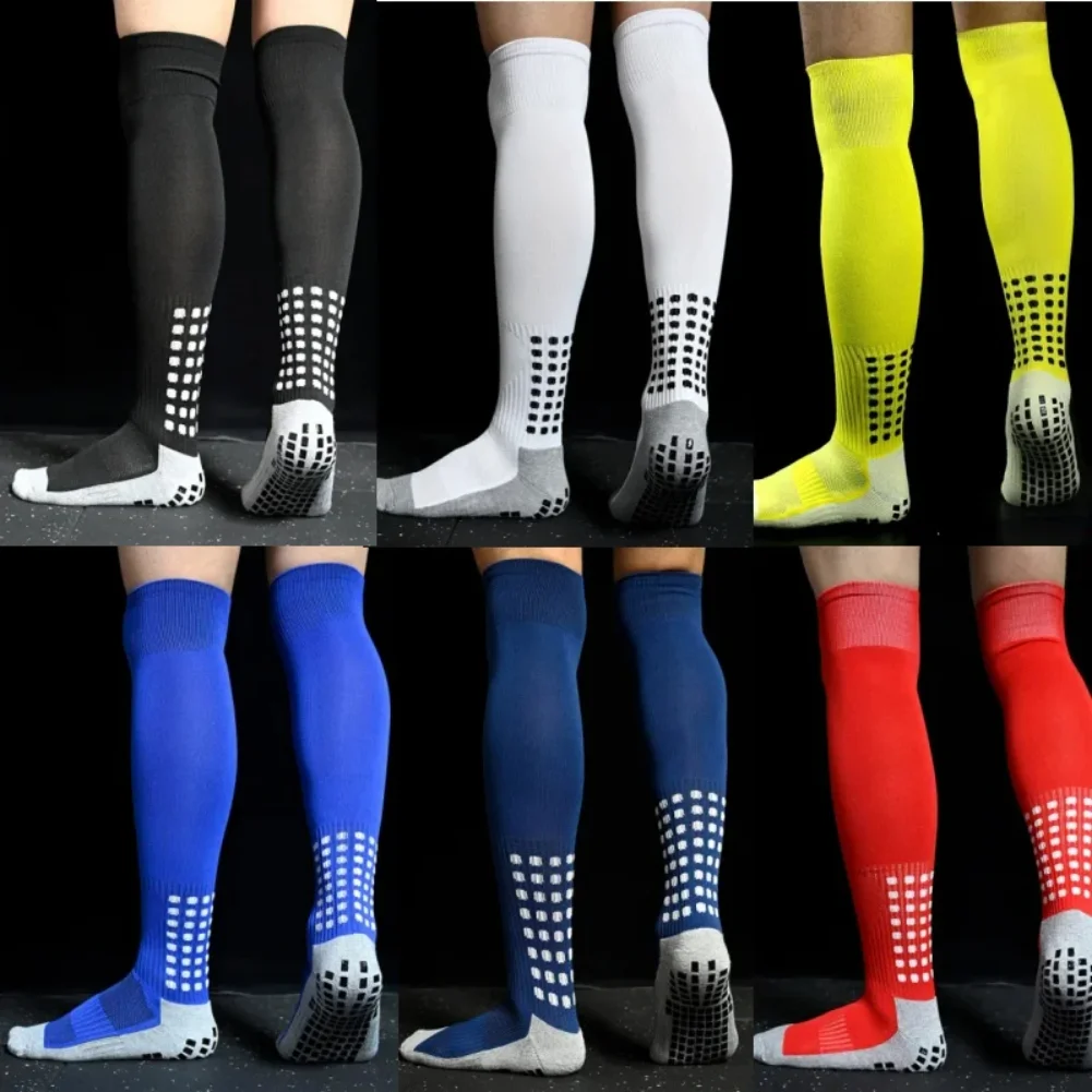 

New Long Football Socks Silicone Suction Cup Grip Anti Slip Soccer Socks Sports Men Women Baseball Rugby Socks