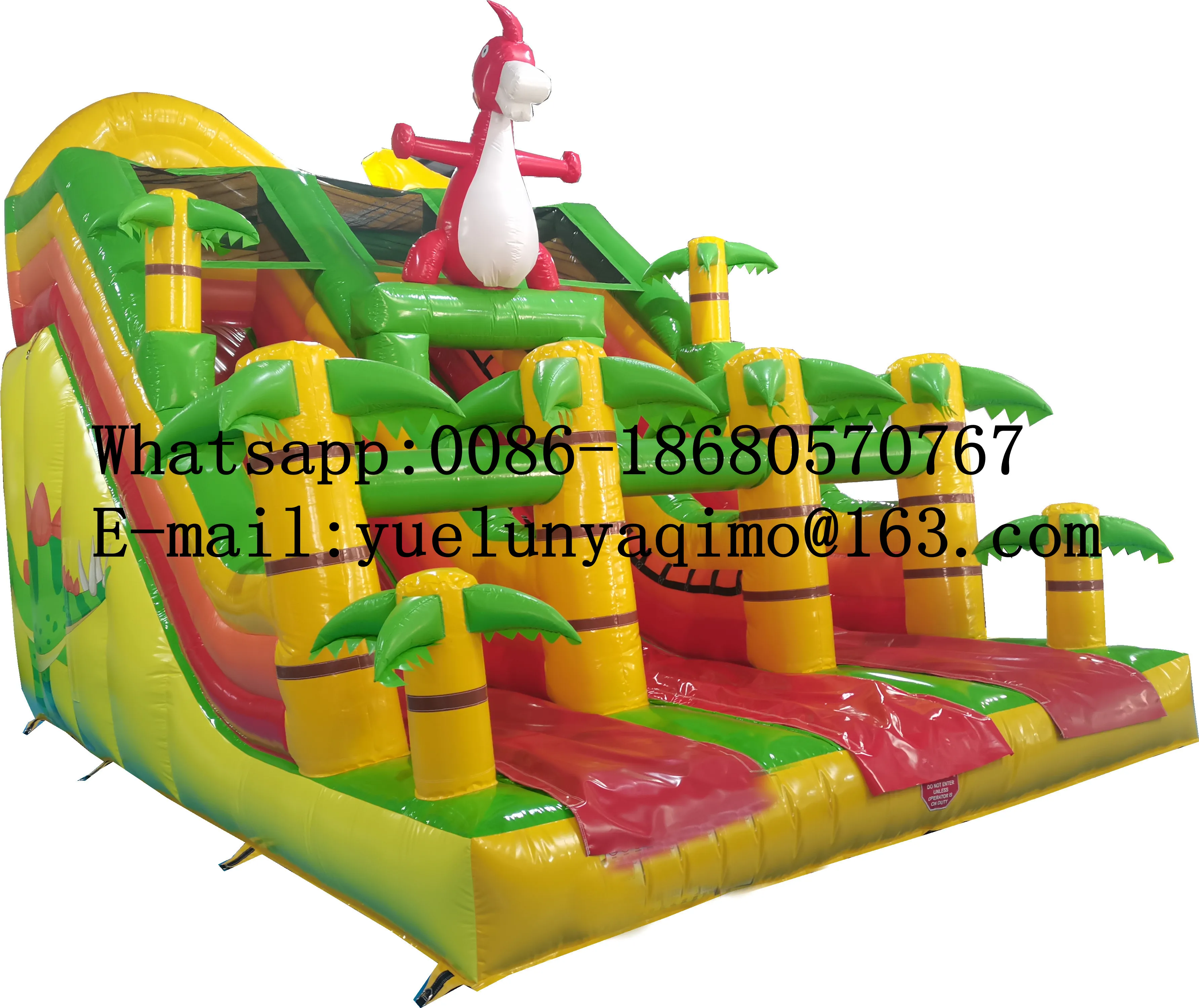 

Manufacturers selling indoor and outdoor jungle dinosaur inflatable slide castle trampoline combination YLY-027