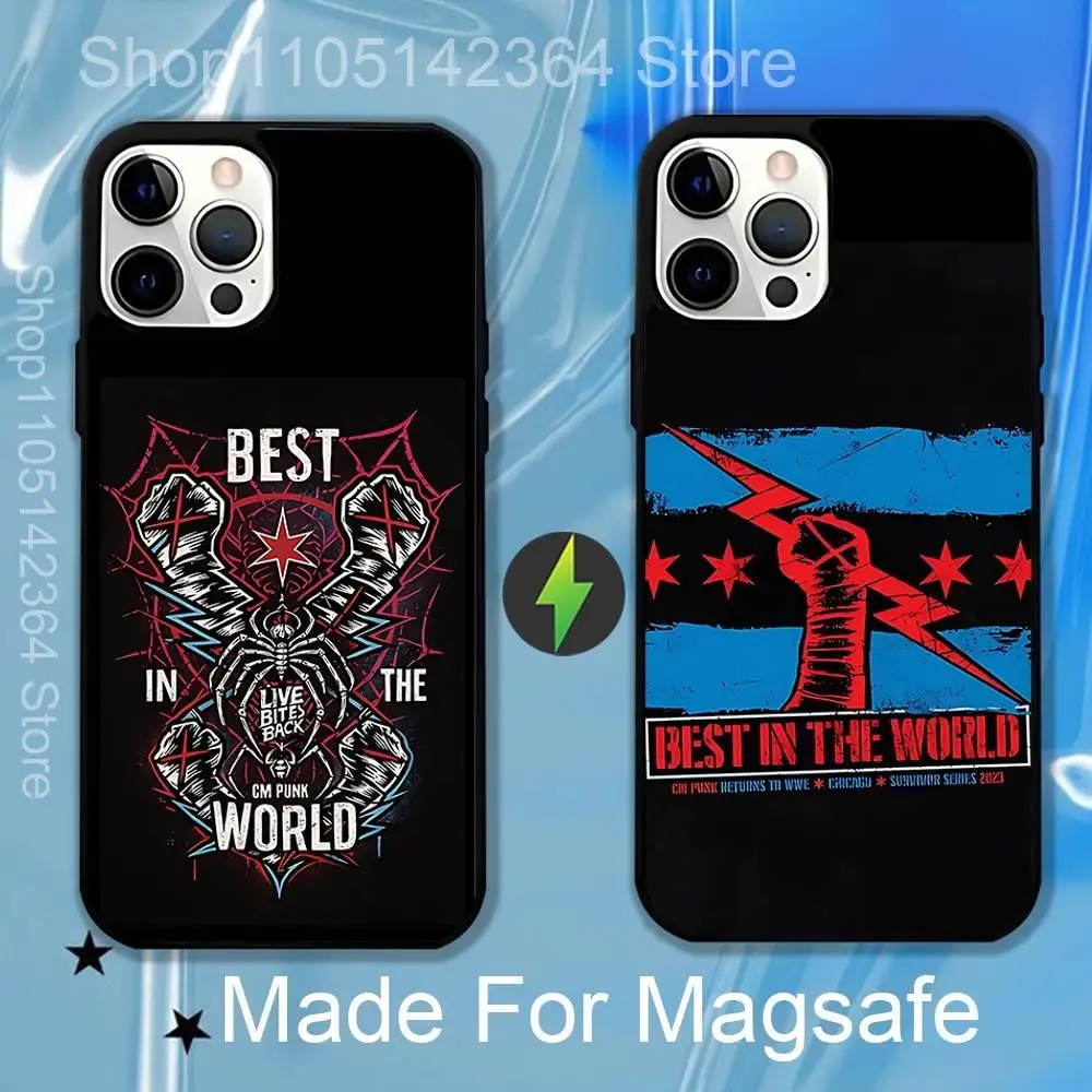

Wrestler C-CM Punks Logo For IPhone 17,16,15,14,13,12,11,Pro,Max,Plus,Mini,SE4,E Protective Magnetic Case Cover