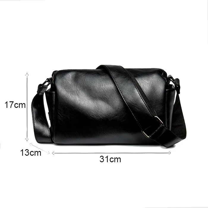 男性用ブラック合成皮革メッセンジャーバッグ,小さなカジュアルな携帯電話バッグ,ファッショナブル