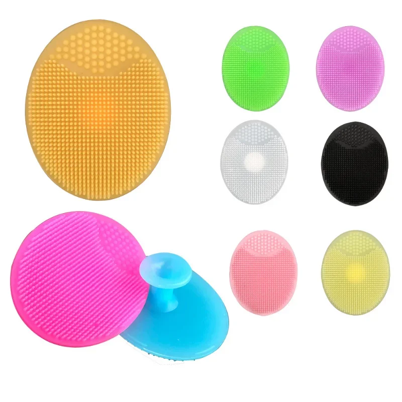 1pc Soft Silicone Bath Brush for Baby Newborn Delicate Skin Shower Shampoo Brush Head Hair Washing Massage Brush Wipe Comb