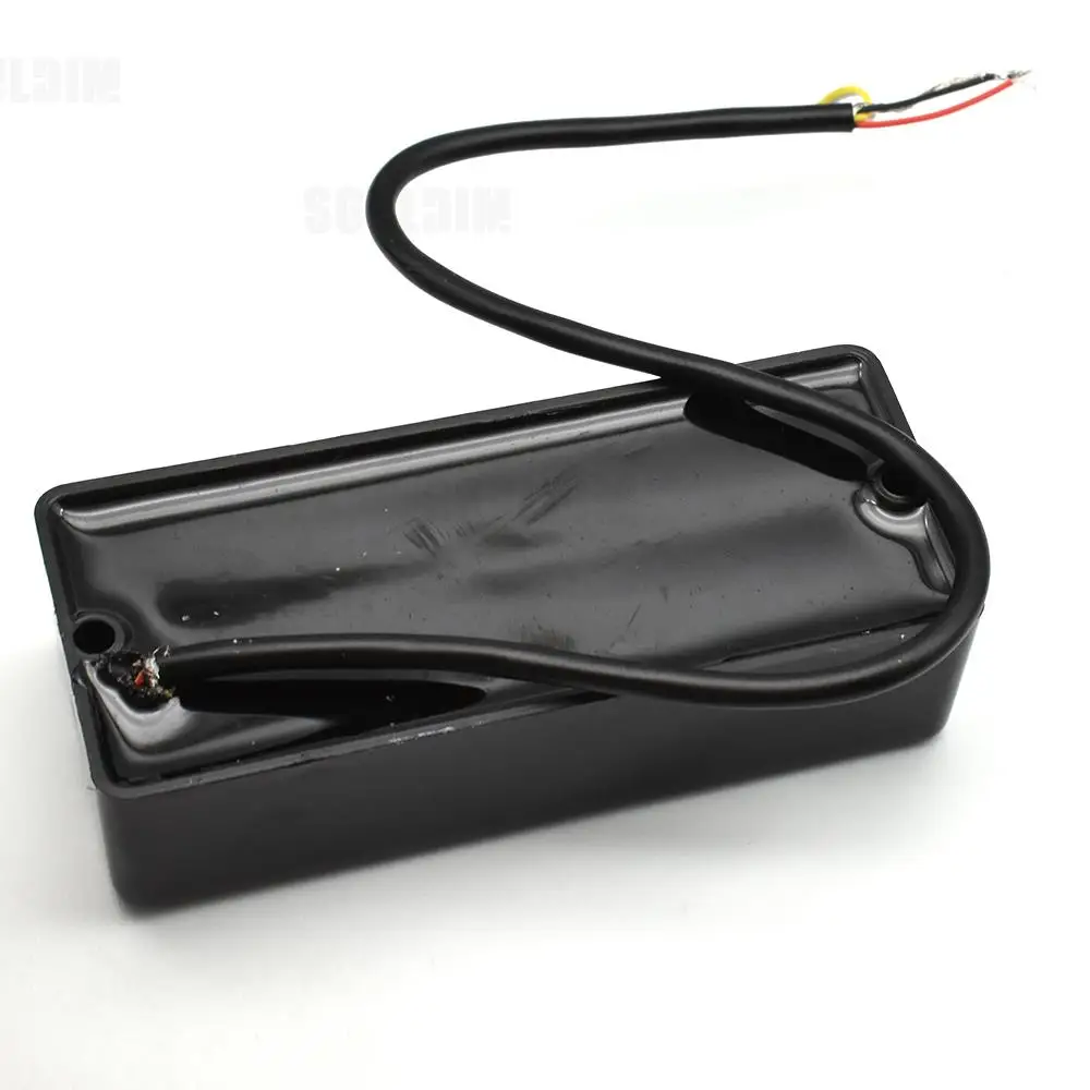 4/5/6-String Sealed Soapbar 2-Hole Bass Guitar Pickup Double Coil Humbucker Pickup Ceramic Magnet Black