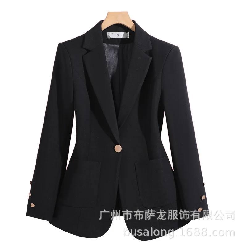 2025Nuevo traje de moda elegante, chaqueta profesional informal de manga larga para mujer, chaqueta Formal individual para mujer, ropa de trabajo 8302