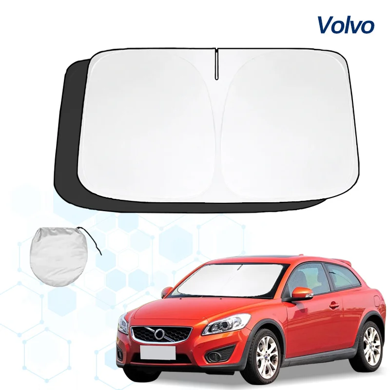 Car Windshield Sun Shade For Volvo C30 Sunshade Summer Visor Protector Foldable Blocks UV Rays Protection Accessories