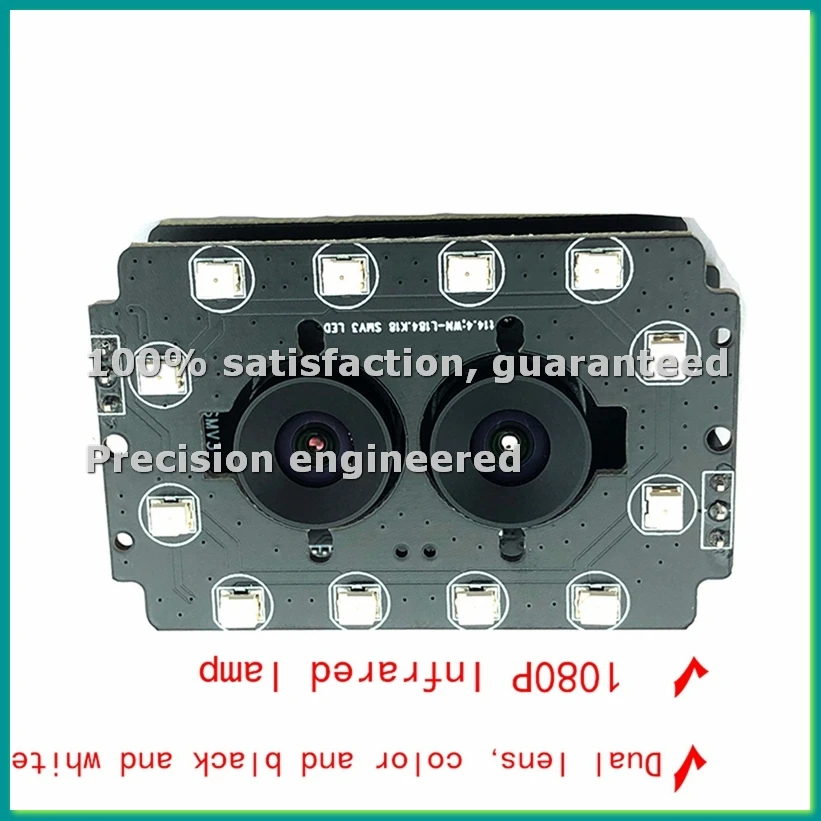 

Модуль камеры с двумя объективами 1080P, 2 МП, 30 кадров/с, 1920x1080P, инфракрасный, черно-белый, с цифровым микрофоном для машинного зрения - TCES