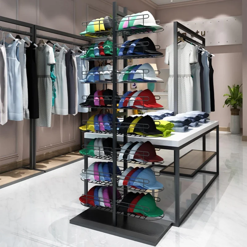 

2026 New： ,8-Tier Baseball Cap Display Stand - Black Hat Organizer & Bag Rack Shoes, Clothing S