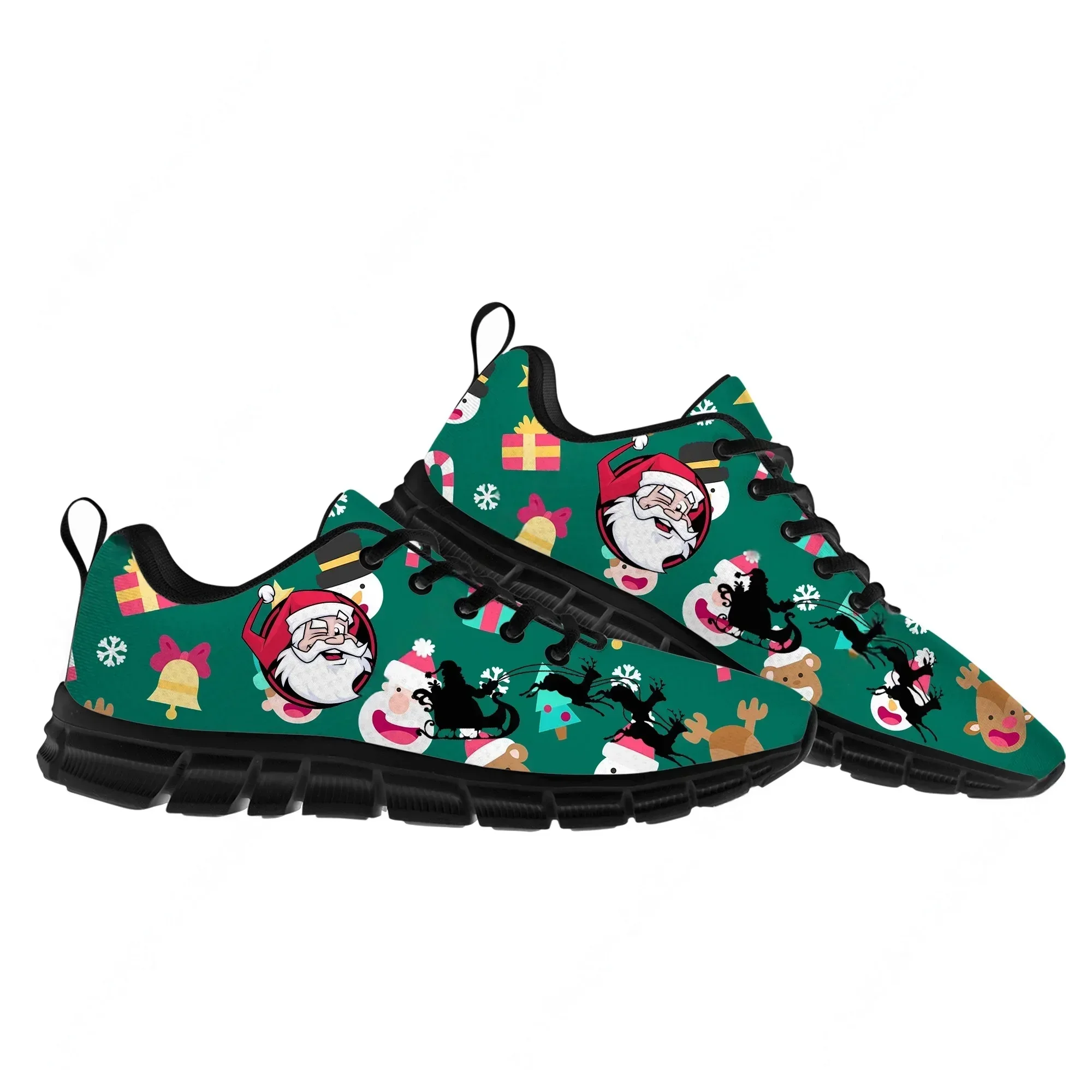 

Christmas Santa Claus Snowflakes Sports Shoes Mens Womens Teenager Sneakers Couple Custom Made High Quality Shoe