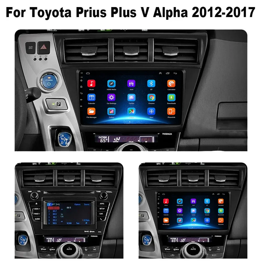 2din Car Radio For Toyota V Plus Prius Alpha LHD RHD 2012-2015 Stereo Autoradio Multimedia Video Player GPS Navigation Carplay